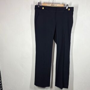 Loft Marisa Trouser Stylish Navy Trousers with Gold Button Accents size 4
